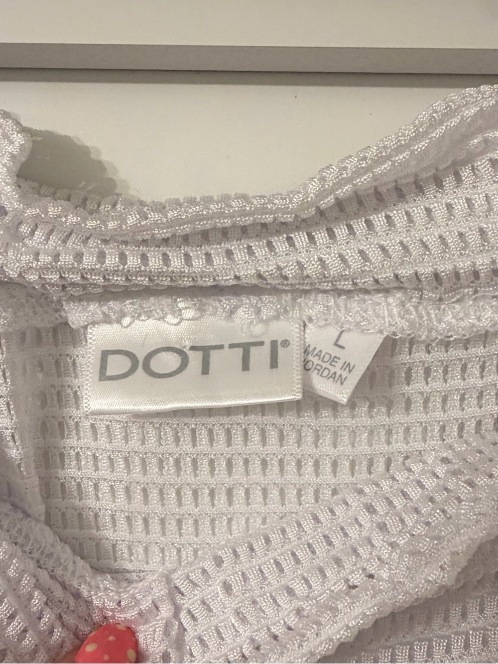 Dotti White Open-Weave Crew Neck Sweater